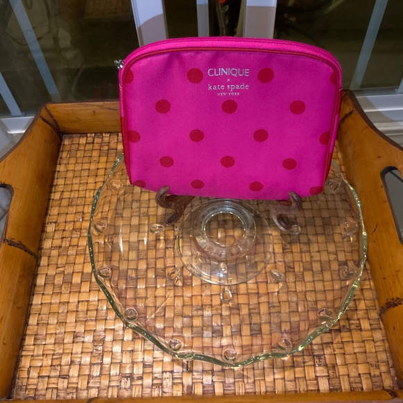 Kate Spade New York x Clinique Hot Pink Polka Dot Cosmetic Case NWOT - Picture 6 of 6
